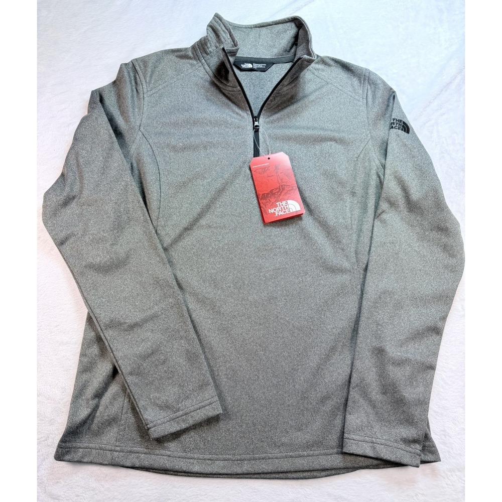 The North Face Women's Tech 1/4 Zip Fleece Pullover M Asphalt Gray Heather NWT